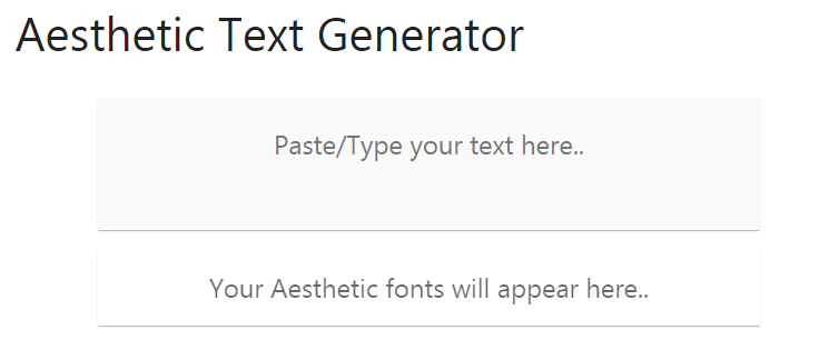 Aesthetic Text Generator