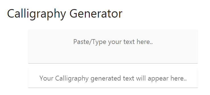 Calligraphy Font Generator