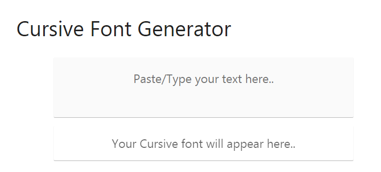 fancy cursive script generator