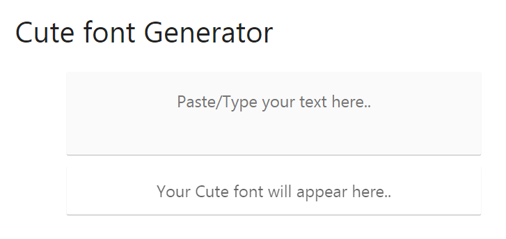 Cute font Generator