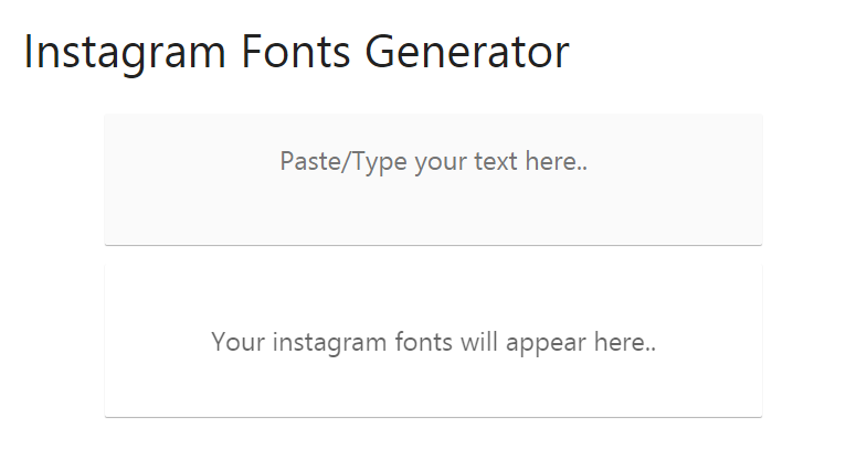 Instagram Fonts Generator