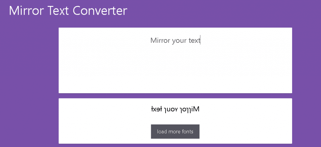 Mirror Text Generator