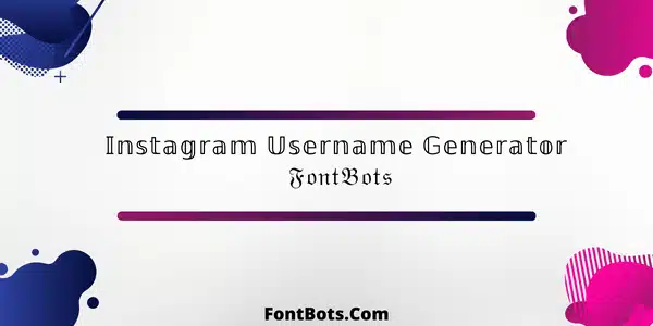 Instagram username Generator