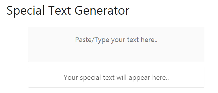 Special Text Generator