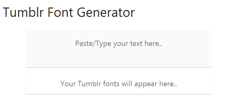 Tumblr Font Generator