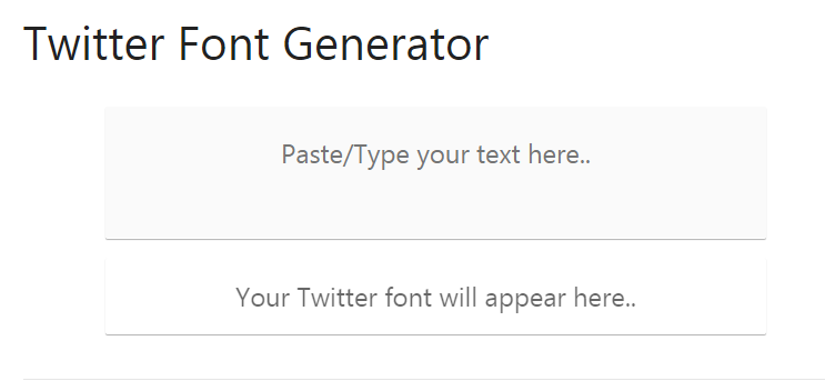 Twitter Font Generator